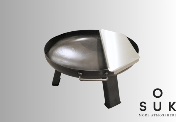 SOUK ONE Feuerplatte Plancha Platte aus Edelstahl 4mm, Grillplatte passend für Feuertonne 100 cm (Lieferung ohne Feuerschale) Bild 5