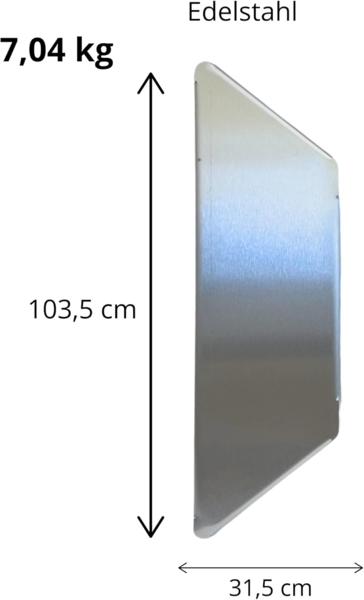 SOUK ONE Feuerplatte Plancha Platte aus Edelstahl 4mm, Grillplatte passend für Feuertonne 100 cm (Lieferung ohne Feuerschale) Bild 9