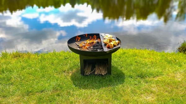 SOUK ONE Feuerplatte Plancha Platte aus Edelstahl 4mm, Grillplatte passend für Feuertonne 100 cm (Lieferung ohne Feuerschale) Bild 4