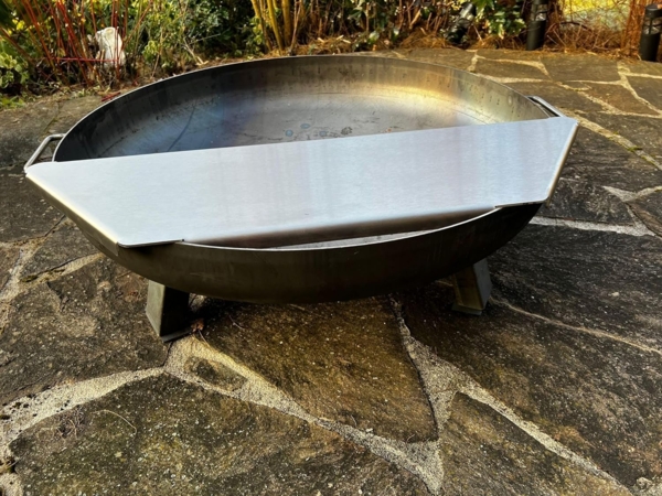 SOUK ONE Feuerplatte Plancha Platte aus Edelstahl 4mm, Grillplatte passend für Feuertonne 100 cm (Lieferung ohne Feuerschale) Bild 6