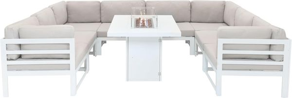 Aluminium 9-teiliges Modulares Gartenmöbelset mit