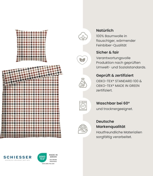 Feinbiber Bettwäscheset James – 2-teilig Bild 2