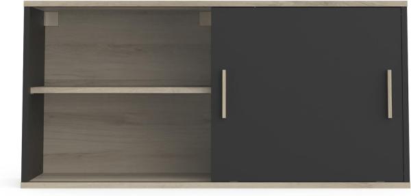 Wandhängeschrank >Atelier< in Kronberg / schwarz - 120x60x40cm (BxHxT)