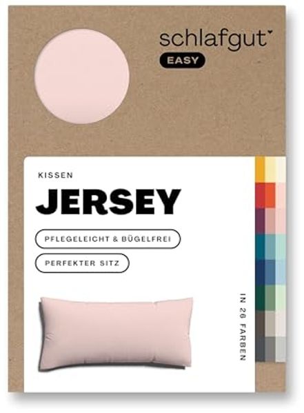 Schlafgut 'EASY' Kissenbezug, Jersey, Baumwolle, Rosa, 40x80 cm