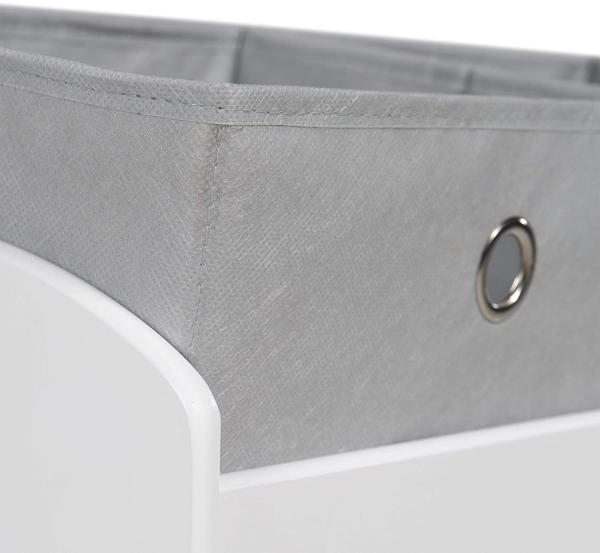 roba Spielregal 'Stars' - Spielzeugregal mit 5 Stoffboxen - Aufbewahrungsregal - Grau / Weiß Bild 7