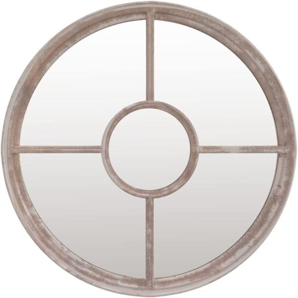 vidaXL Spiegel Sandfarben 60x4 cm Eisen Rund für den Innenbereich 3093529
