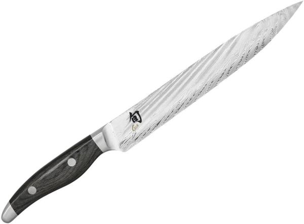 Kai Messer Shun Nagare Schinkenmesser, Fleischmesser, Küchenmesser, Messer, 23 cm, Damaszener Stahl, NDC-0704