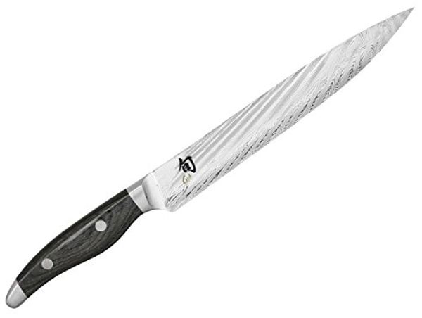 Kai Messer Shun Nagare Schinkenmesser, Fleischmesser, Küchenmesser, Messer, 23 cm, Damaszener Stahl, NDC-0704