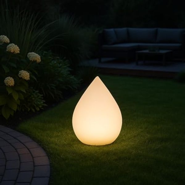 MeLiTec LED Solarleuchte LK07-4 Tropfen, LED fest integriert