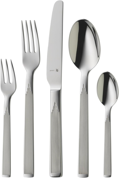 WMF Besteck-Set Art Deco (30-tlg), 6 Personen, Cromargan® Edelstahl Rostfrei, ergonomisch, Cromargan protect