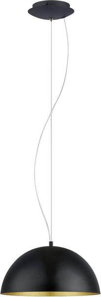 Eglo 94935 Hängeleuchte Gaetano 1 in schwarz, gold 1X40W H:150 Ø 38cm höhenverstellbar