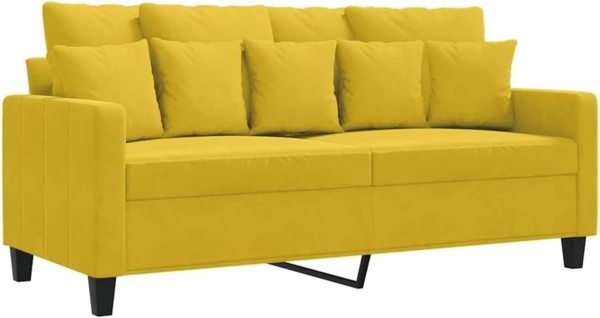 vidaXL 2-Sitzer-Sofa Gelb 140 cm Samt 359309