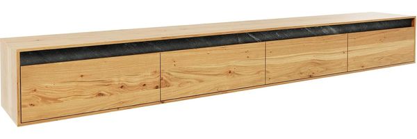 Lowboard Stonegrace 240 cm Eiche Natur 4 Türen Schwebend