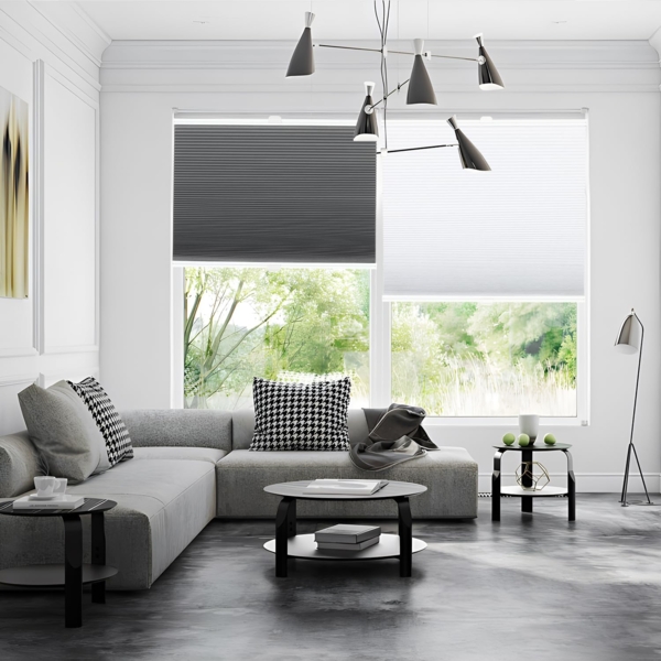 Sekey Wabenplissee Ohne Bohren Verdunkelung Rollo 100% verdunkelnd Blickdicht, Klemmfix, Aluminiumschiene, ZWeißeitig wählbar in Weiß & Grau 55x120 cm (BxH) Bild 7