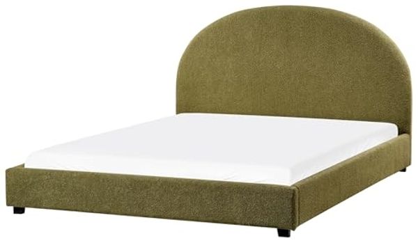 Wasserbett Bouclé VAUCLUSE 160 x 200 cm Olivgrün