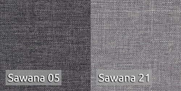 Ecksofa Divo mit Schlaffunktion, Bettkasten und einstellbare Kopfstützen (Dunkelgrau + Grau (Sawana 05 + Sawana 21), Ecksofa Links) Bild 6