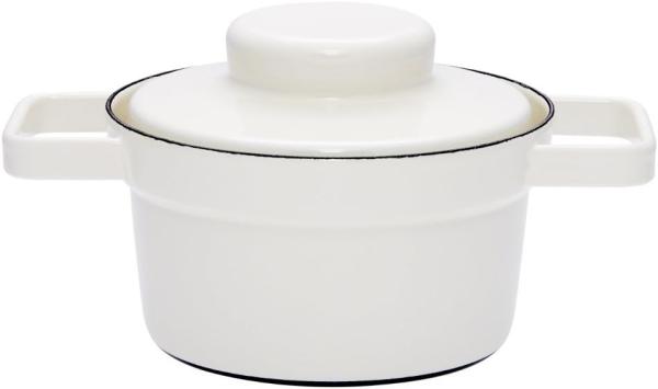 Riess Topf Aromapot mit Deckel Ø16cm 0,75 Liter pure white Emaille