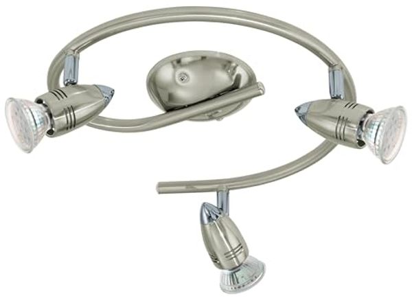 Eglo 92643 Spot LED MAGNUM-LED Stahl nickel-matt, chrom L:25,5cm H:29,5cm GU10 max. 3X2,8W 3000K