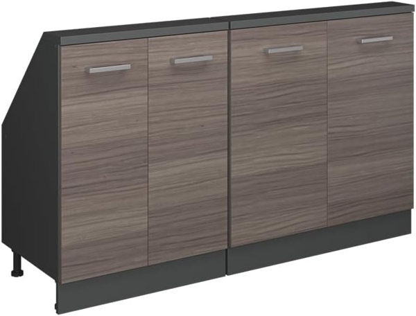 Dachschrägenschrank-Set Rion Edelgrau/Anthrazit 2er Set Vicco