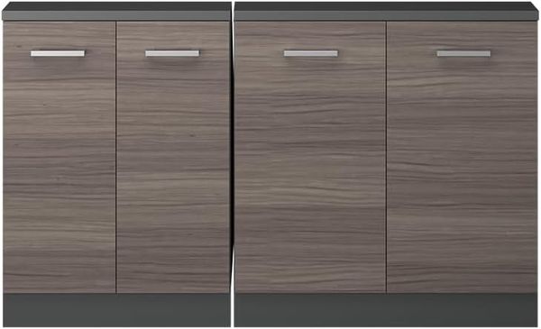 Dachschrägenschrank-Set Rion Edelgrau/Anthrazit 2er Set Vicco Bild 5