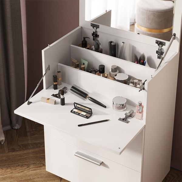 Schminktisch Hanna Weiß 65.8 cm mit 2 Schubladen Vicco