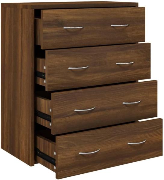 vidaXL Kommode mit 4 Schubladen 60x30,5x71 cm Braun Eichen-Optik 342582