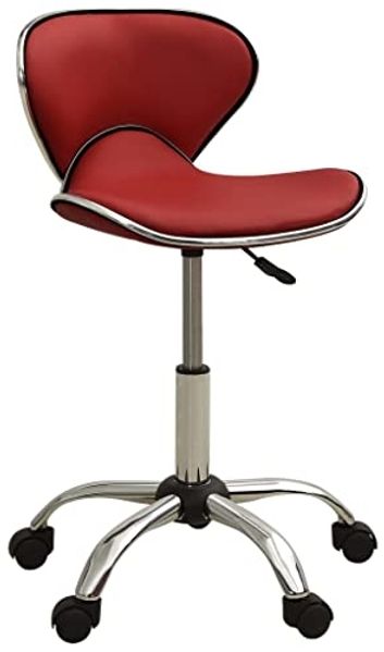 vidaXL Friseur Rollhocker Weinrot Kunstleder [323679]