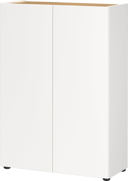 Germania Schuhschrank 1590-513 GW-Alviano, in Weiß/Navarra-Eiche-Nb, mit Platz für bis zu 12 Paar Schuhe, 74 x 105 x 33 cm (BxHxT)