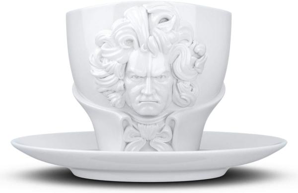 TV TASSE Henkeltasse große Kaffeetasse TALENT Tasse Porzellan weiß Fiftyeight Products Ludwig van Beethoven