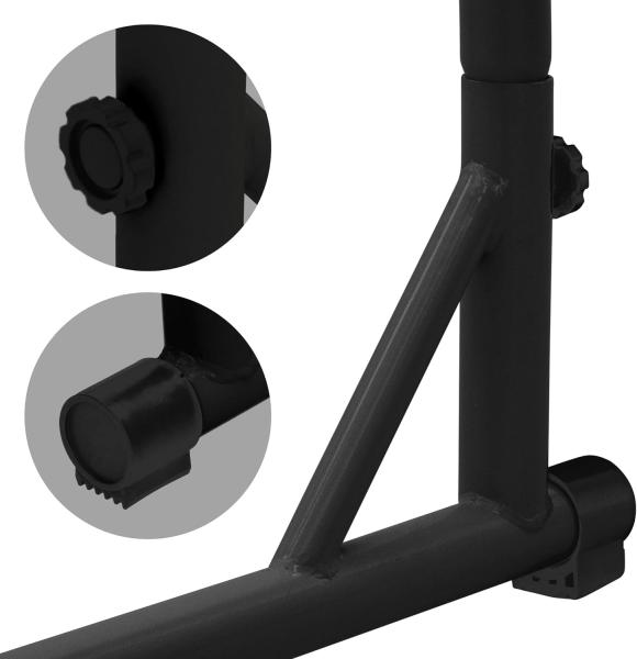 ECD Germany Hängesessel Hängeschaukel Gartensessel Hängesitz für Innen & Außen (1-St), Schwebesessel mit Holzstange + 2 Kissen & schwarzem Gestell bis 120kg Bild 6