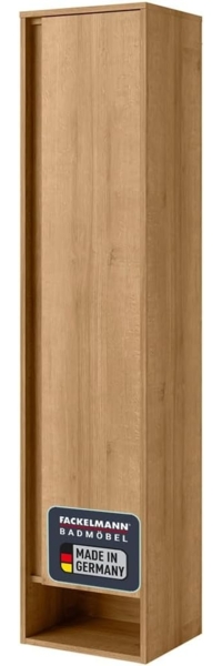 Fackelmann NATURA Hochschrank rechts, 38 cm breit, Braun hell
