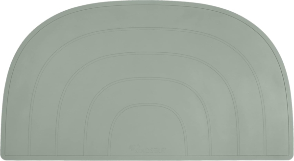 Kindsgut Platzdeckchen Regenbogen, Tischset, Unterlage in kinderfreundlichem Design und dezenten Farben, Pistazie