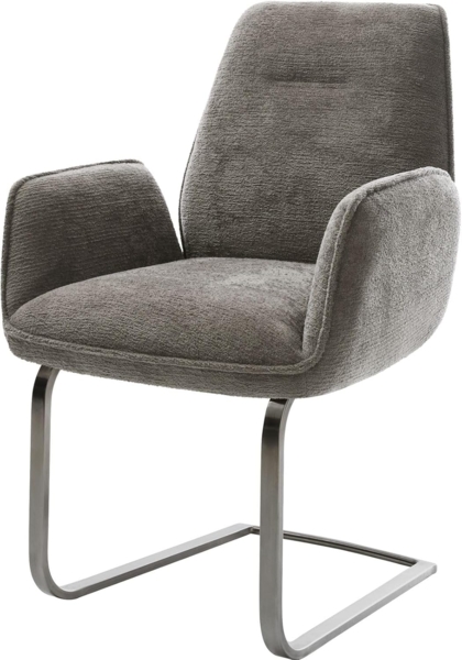 Freischwinger Zoa-Flex Bouclé Soft Schlamm Freischwinger flach Graphit Taschenfederkern