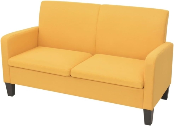 vidaXL Sofa 2-Sitzer 135x65x76 cm Gelb 244710