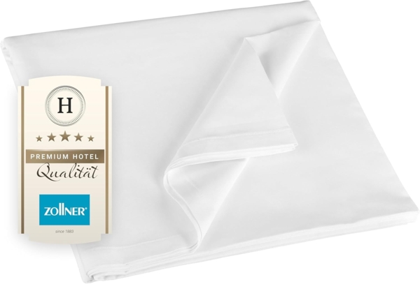 ZOLLNER Betttuch, Renforce, Gummizug: ohne, (1 Stück), 150 x 260 cm, 100% Baumwolle, vom Hotelwäschespezialisten