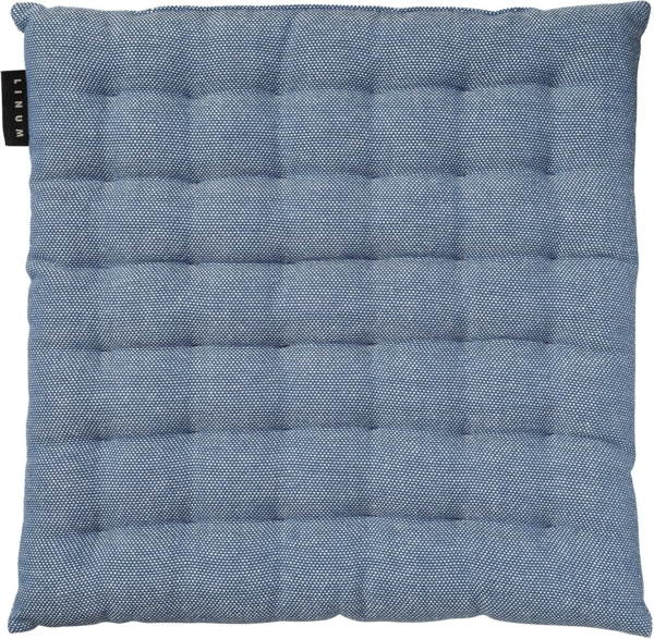 LINUM PEPPER Elegantes Sitzkissen 40x40 cm, 100% Baumwolle, Maschinenwaschbar, Tiefseeblau