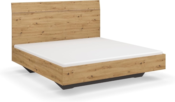 Rauch Möbel Florenz Schlafzimmer, Eiche Artisan, Holz, bestehend aus Bett mit Liegefläche 160x200 cm inklusive 2 Nachttische und Drehtürenschrank BxHxT 226 x 210 x 54 cm Bild 6