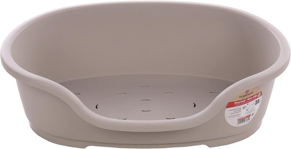 Flamingo Hundekorb Hundekorb Tuck oval aus Kunststoff grau