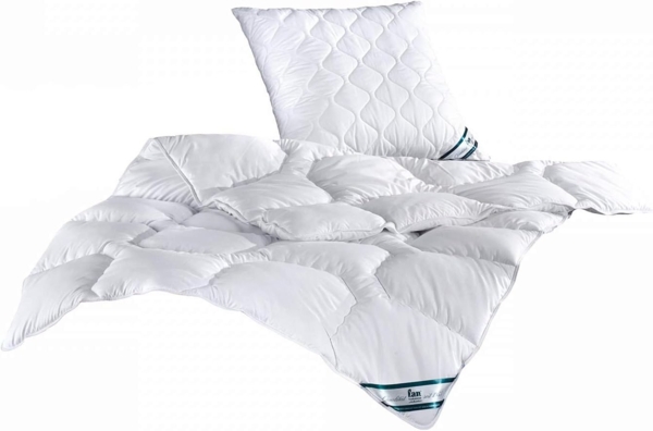 f.a.n. Kansas – Steppbett aus 100% Microfaser, kochfest und trocknergeeignet, auch für Allergiker, Ausführung: Leicht-Steppbett, Größe: 200 x 220 cm