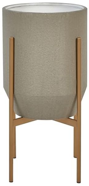 Blumentopf mit Beinen HYBRIDUM Metall 33 cm Grau