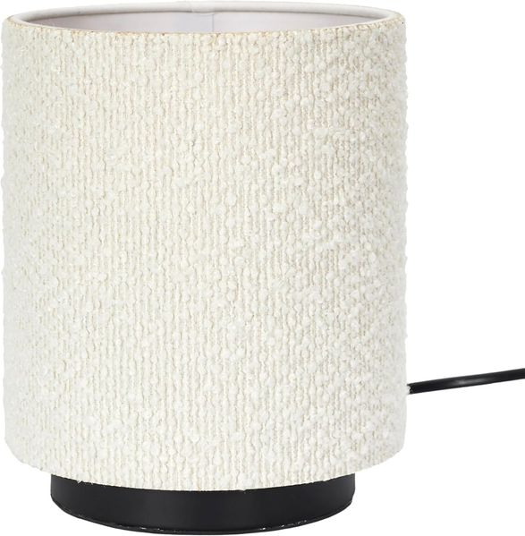 Home Deco Factory, LA0089, Table lamp with Looped Shade, elegant and modern Design, Soft and warm Lighting, ideal for Living Room or Bedroom, Easy to Maintain, Black and White, 30 cm