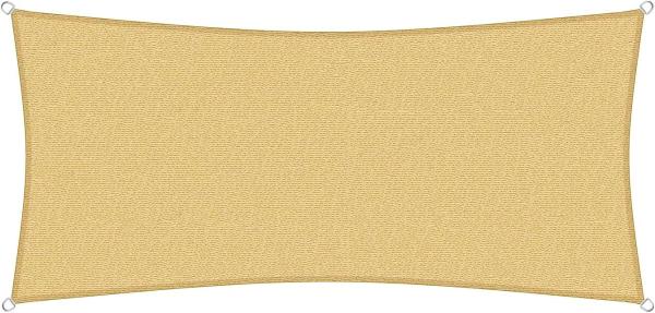 sunprotect 12022 Professional Sonnensegel, 6x3 m, Rechteck, wind- & wasserdurchlässig, beige