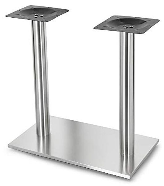 Edelstahl Untergestell Tischbein Tischplattenträger Säule Sockelfüße Tischfuß Bild 4