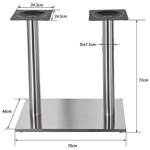 Edelstahl Untergestell Tischbein Tischplattenträger Säule Sockelfüße Tischfuß Bild 3