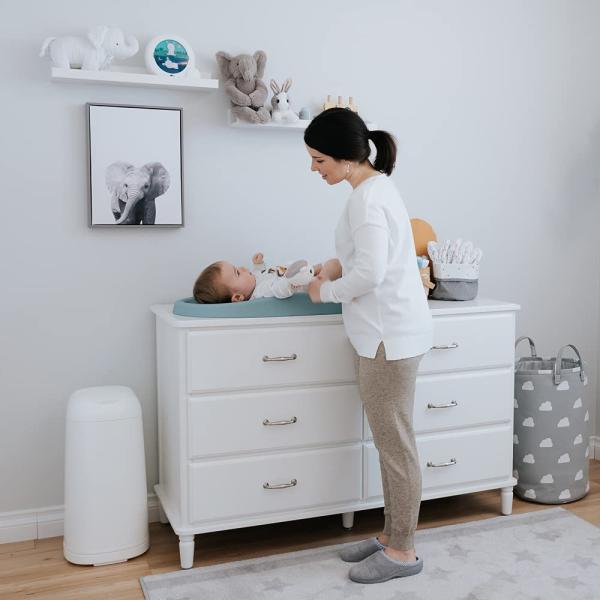 Angelcare Windeleimer + 3 Nachfüllpackungen gegen Gerüche, hohe Kapazität, antibakteriell, einfache Verwendung, Weiß Bild 12