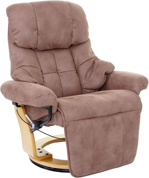 MCA Relaxsessel Calgary 2, Fernsehsessel Sessel, Stoff/Textil 150kg belastbar ~ antikbraun, naturbraun Bild 12