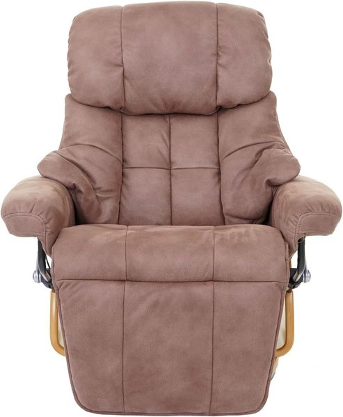 MCA Relaxsessel Calgary 2, Fernsehsessel Sessel, Stoff/Textil 150kg belastbar ~ antikbraun, naturbraun Bild 10