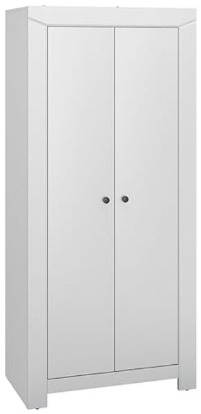 Kleiderschrank Terni Drehtürenschrank 91,5x51,5x200,5cm silbergrau