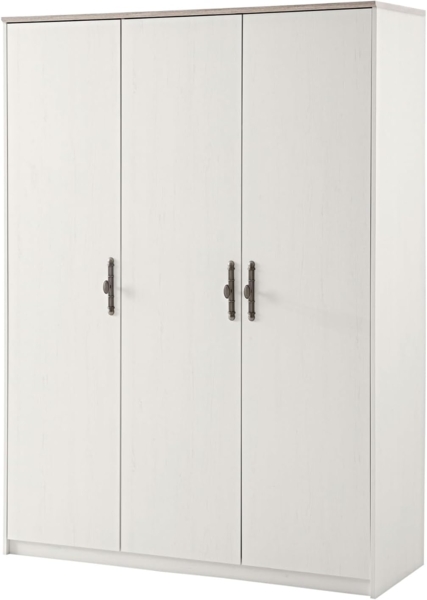 Kleiderschrank Emma in weiß Pinie Landhaus 138 x 192 cm