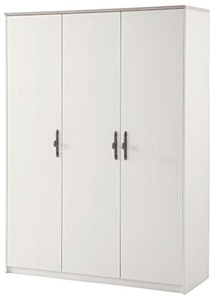 Kleiderschrank Emma in weiß Pinie Landhaus 138 x 192 cm